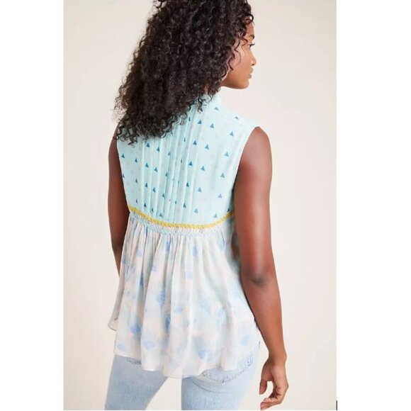 Samira Sleeveless Blouse Verb by Pallavi Singhee from Anthropologie – Size Small - Picture 2 of 7